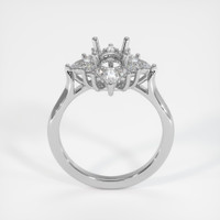 14K White Gold Halo Ring Setting Image