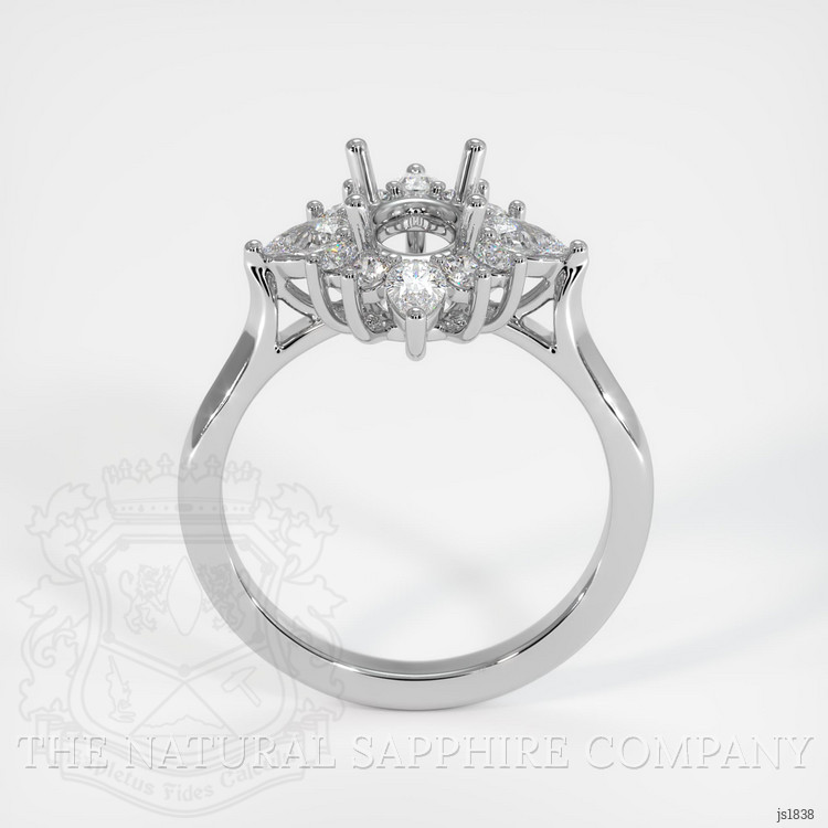 14K White Gold Halo Ring Setting