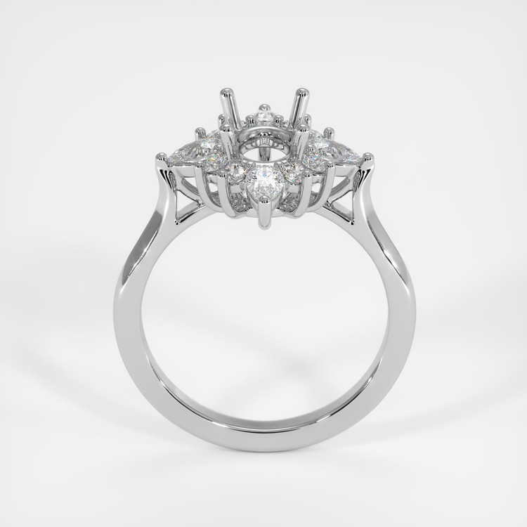 14K White Gold Halo Ring Setting