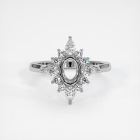 18K White Gold Halo Ring Setting Image