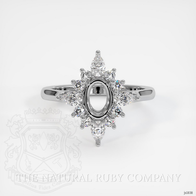 18K White Gold Halo Ring Setting