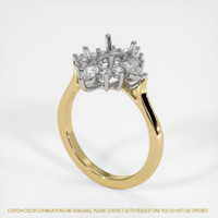 14K White & Yellow Halo Ring Video