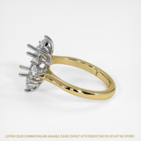 14K White & Yellow Halo Ring Setting Image