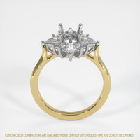 14K White & Yellow Halo Ring Setting Image