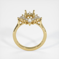 18K Yellow Gold Halo Ring Setting Image