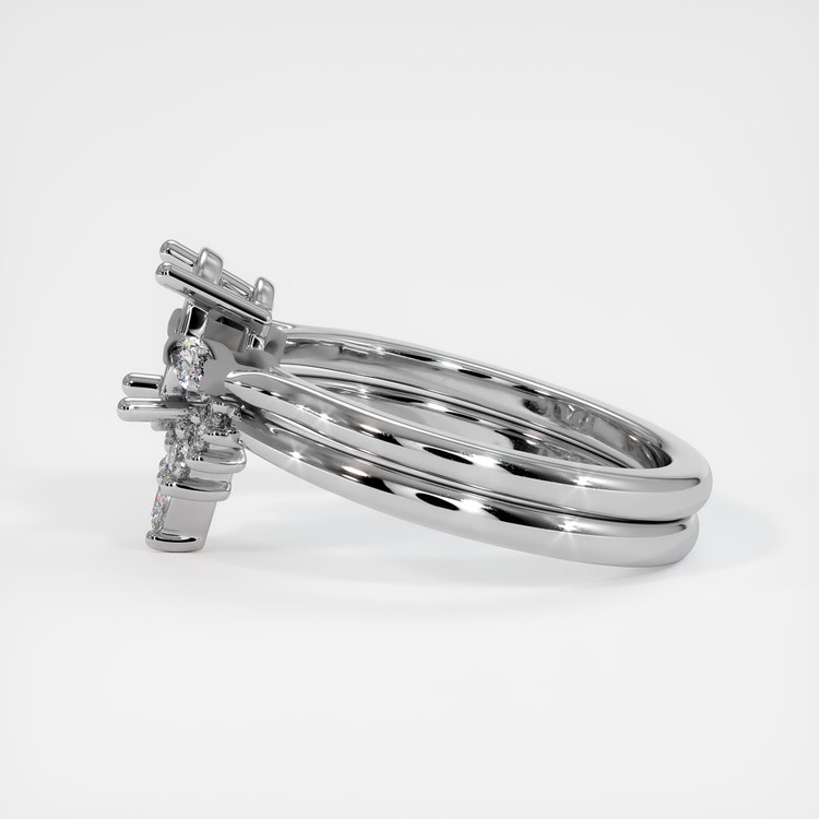 Platinum 950 Three Stone Ring Setting