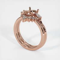 14K Rose Gold Three Stone Ring Setting Video