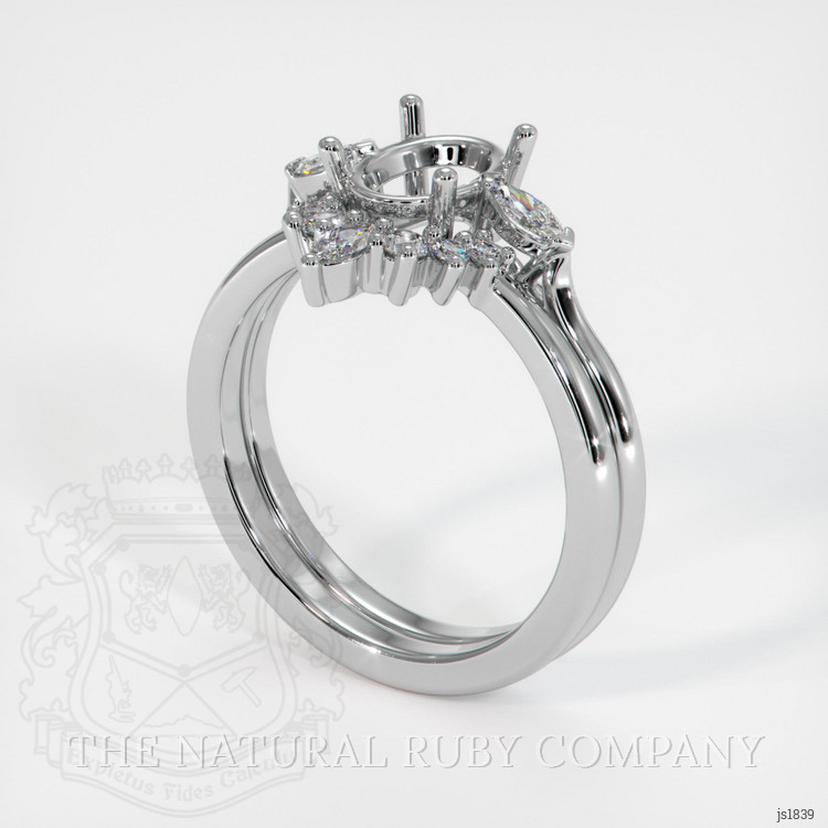 Silver Three Stone Ring Setting