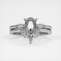 Silver Three Stone Ring Setting Image