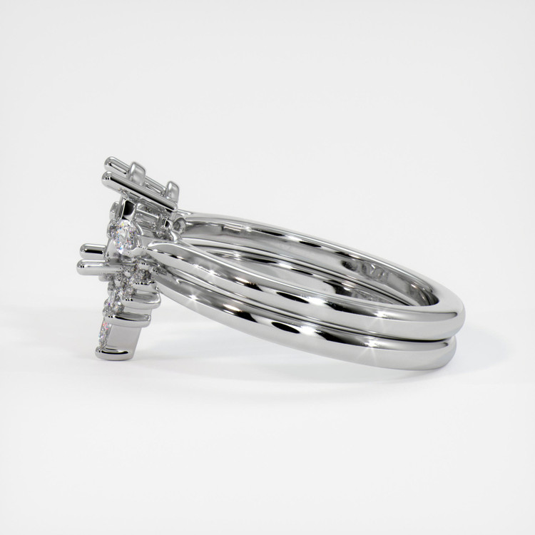 Silver Three Stone Ring Setting