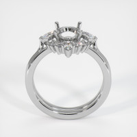 Silver Three Stone Ring Setting Image