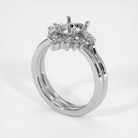 10K White Gold Three Stone Ring Setting Video