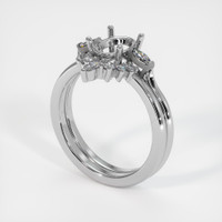 14K White Gold Three Stone Ring Setting Video
