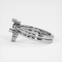 14K White Gold Three Stone Ring Setting Image