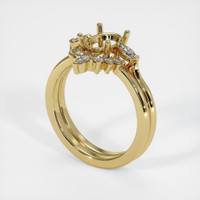10K Yellow Gold Three Stone Ring Setting Video