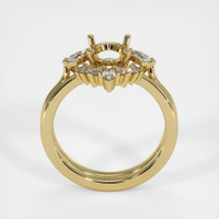 10K Yellow Gold Three Stone Ring Setting Image