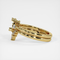 18K Yellow Gold Three Stone Ring Setting Image