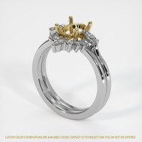 14K Yellow & White Three Stone Ring Setting Video