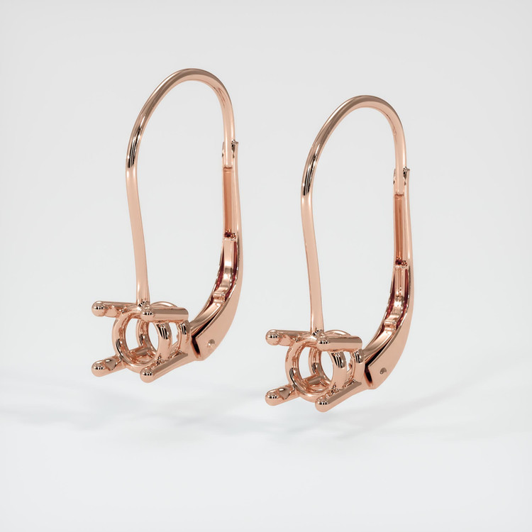 14K Rose Gold Drops Earring Setting