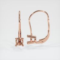 14K Rose Gold Drops Earring Setting Image