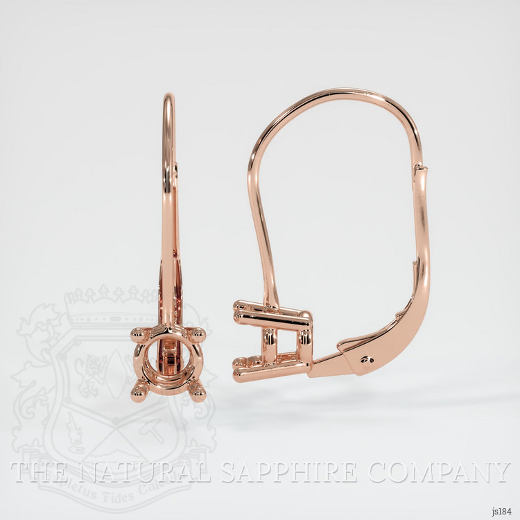 14K Rose Gold Drops Earring Setting