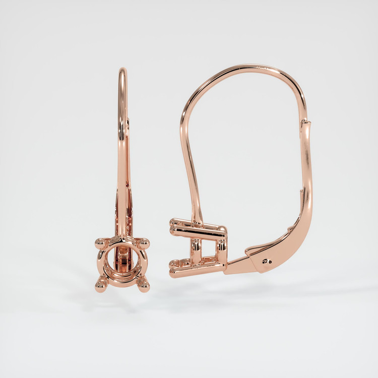 14K Rose Gold Drops Earring Setting