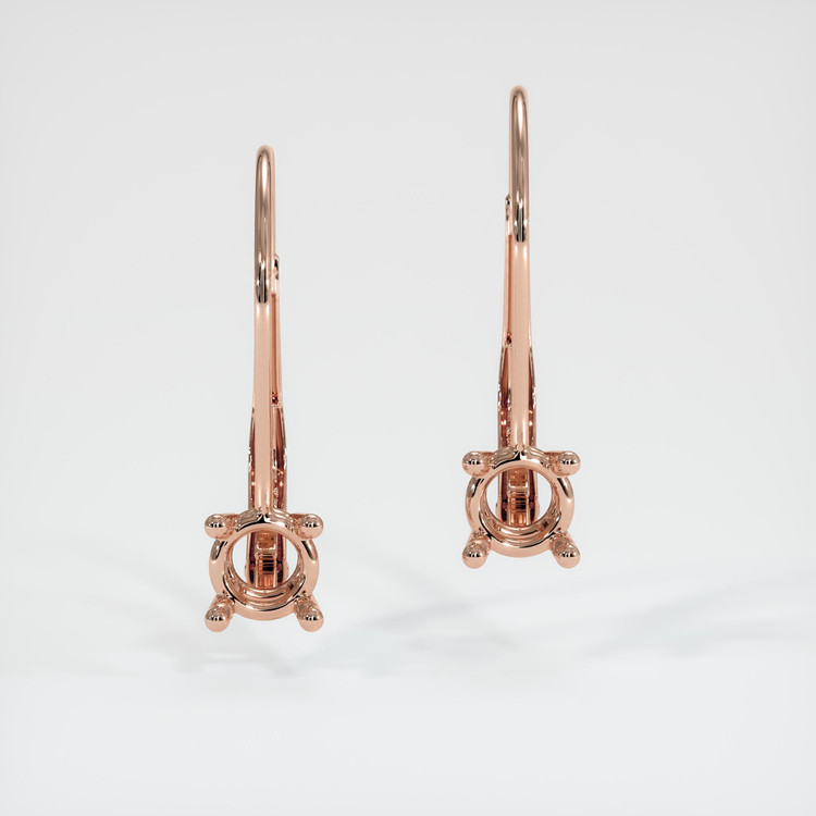 14K Rose Gold Drops Earring Setting