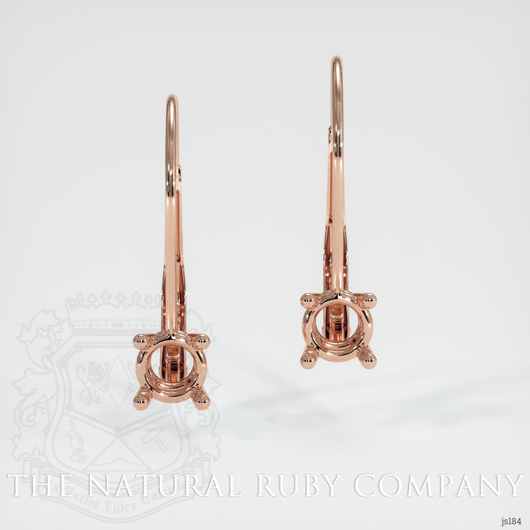 14K Rose Gold Drops Earring Setting
