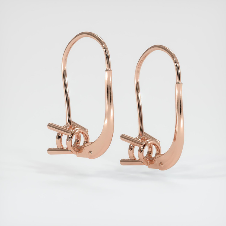 14K Rose Gold Drops Earring Setting