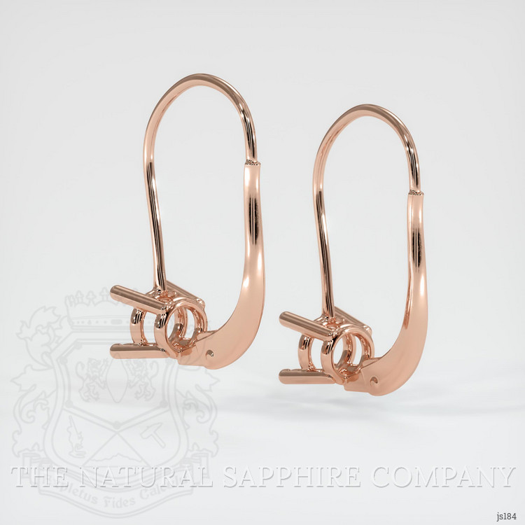 14K Rose Gold Drops Earring Setting