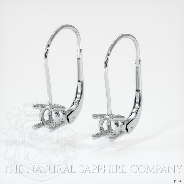 14K White Gold Drops Earring Setting