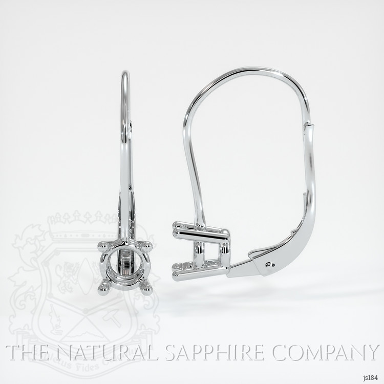 14K White Gold Drops Earring Setting