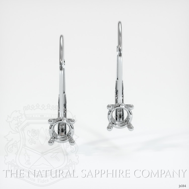 14K White Gold Drops Earring Setting