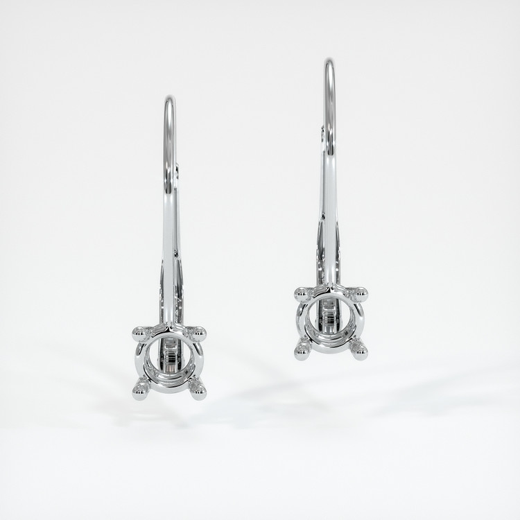 14K White Gold Drops Earring Setting