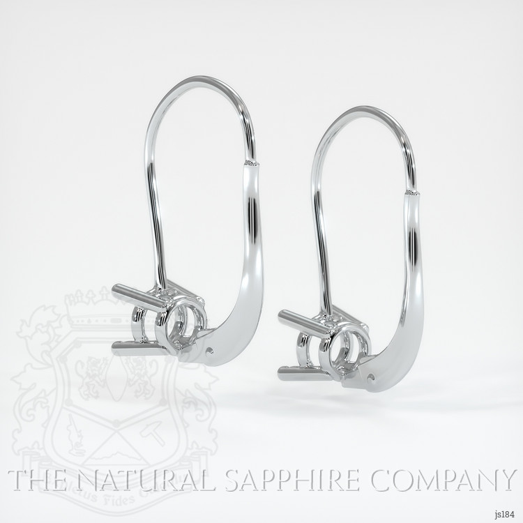 14K White Gold Drops Earring Setting