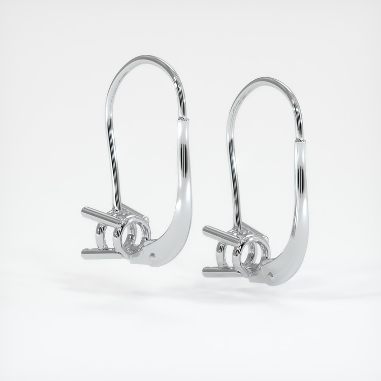 14K White Gold Drops Earring Setting