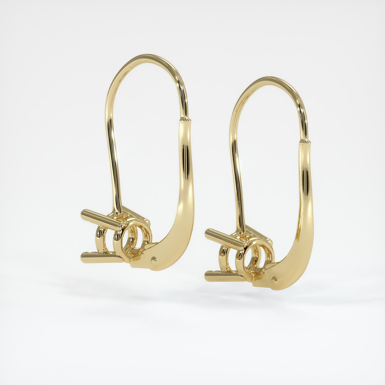 14K Yellow Gold Drops Earring Setting