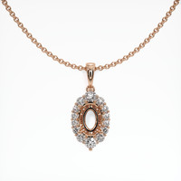 14K Rose Gold Halo Pendant Setting Video