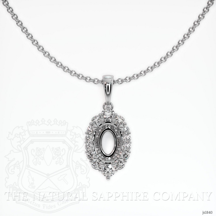 Silver Halo Pendant Setting