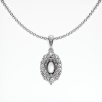 14K White Gold Halo Pendant Setting Video