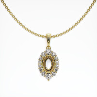 18K Yellow Gold Halo Pendant Setting Video