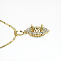 18K Yellow Gold Halo Pendant Setting Image