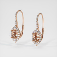 14K Rose Gold Halo Earring Video