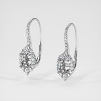18K White Gold Halo Earring Video