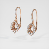 14K Rose Gold Halo Earring Video