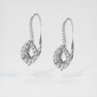 14K White Gold Halo Earring Video