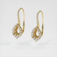 14K Yellow Gold Halo Earring Video
