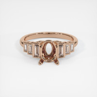 18K Rose Gold Antique Style Ring Setting Image