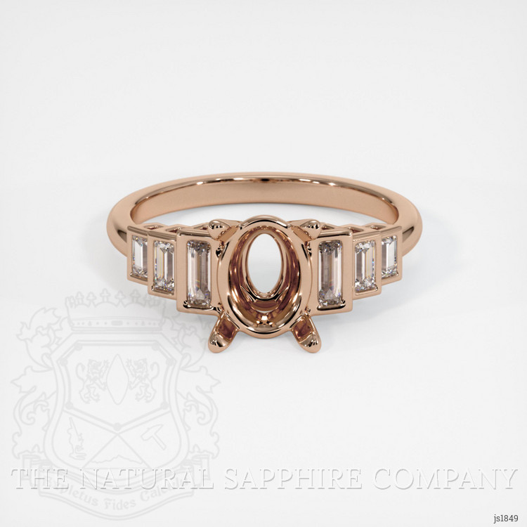 18K Rose Gold Antique Style Ring Setting