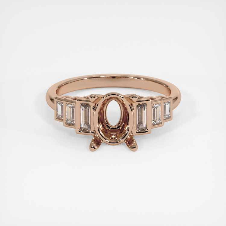 18K Rose Gold Antique Style Ring Setting